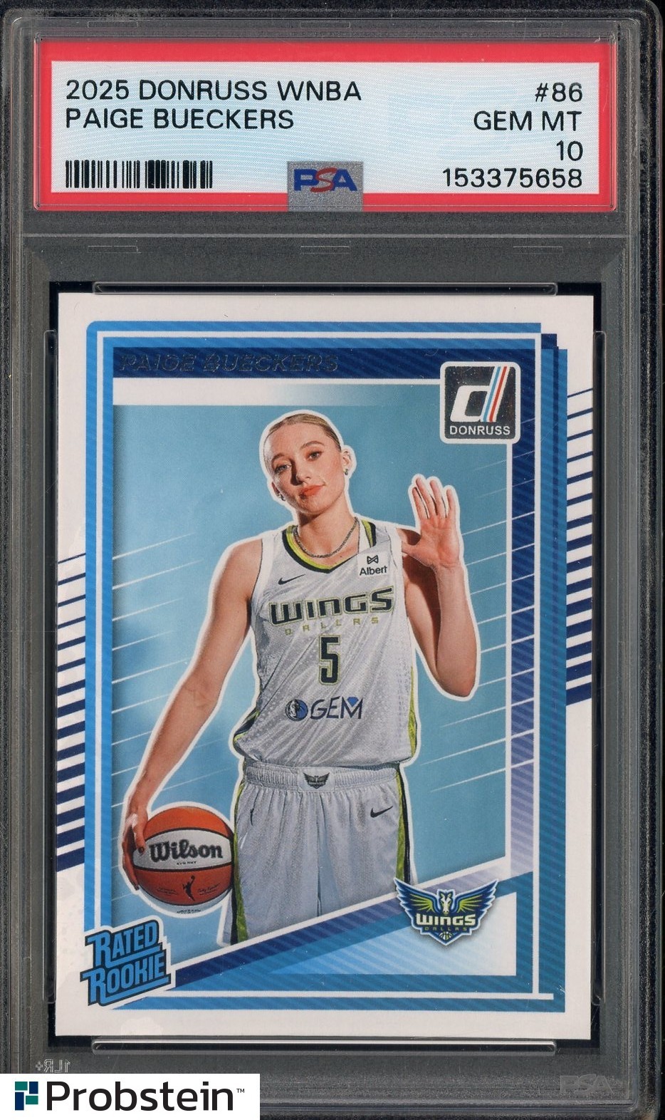 2025 Donruss WNBA #86 Paige Bueckers RC Rookie PSA 10 GEM MINT