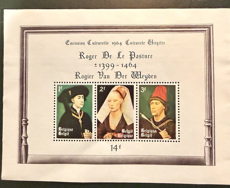 Belgium Souvenir Sheet MNH Flemish Renaissance painter Rogier van der Weyden Art