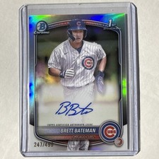 Topps 2025 Bowman Chrome Brett Bateman Refractor Autograph #CPA-BBA /499 Cubs