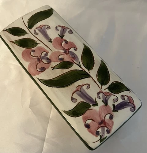 Vintage Stangl Pottery 3795 Trinket/cigarette Box -Trumpet Flowers