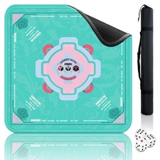 Mahjong Mat - 33"x33" Noise Reduction Non-Slip, American Mahjong Mat for Ta...