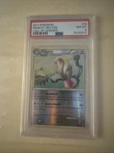 PSA 8 Pokémon Pidgeot 30/95 Call of Legends Reverse Holo 2011 NM-MT
