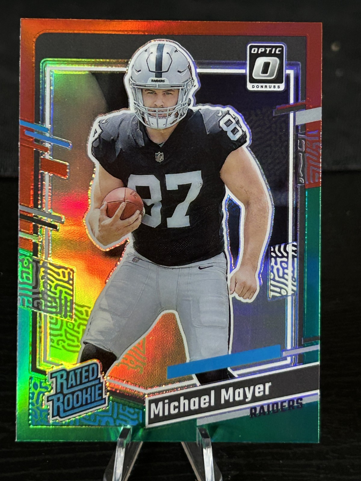 2023 Donruss - Rated Rookie Michael Mayer #361 Optic Preview Red & Green E029