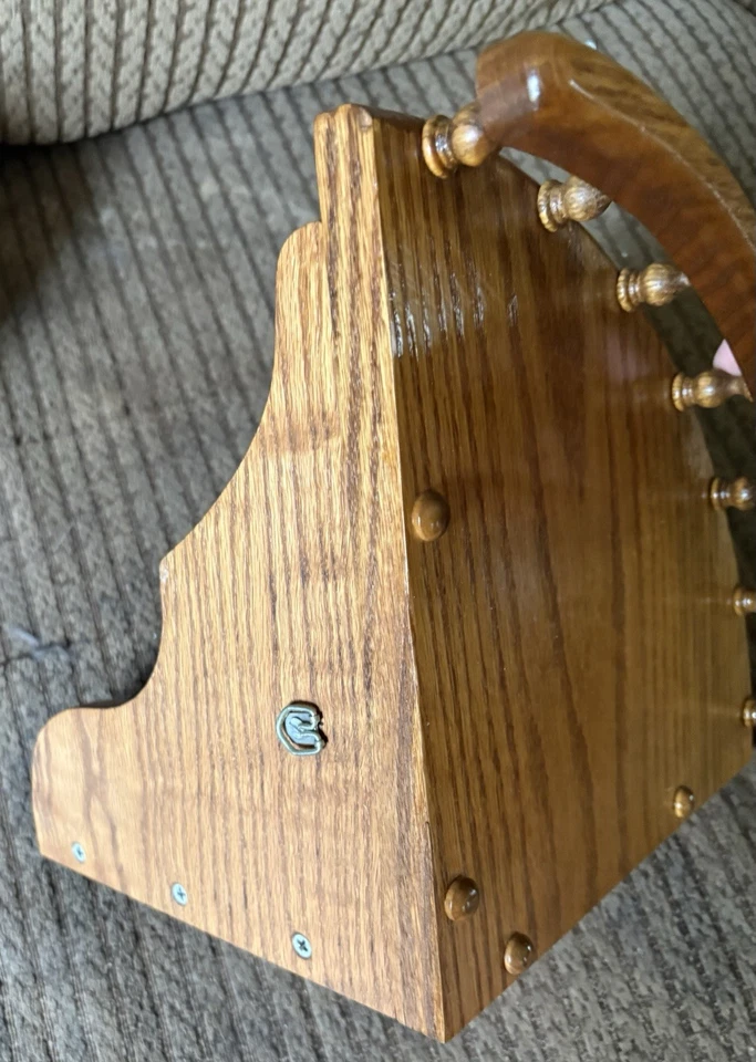 Juego de 2 estantes esquineros de roble hechos a mano Foto 3 de 4