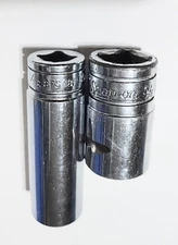 Snap-on SOCKETS SW-201 5/8in.1/2"-12 Point.& 9/16 SFS 181-3/8"-6 POINT- LOT OF 2
