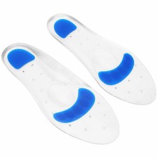 2 Pairs Elastic Silicone Insoles High Impact Absorption Arch Support For WT