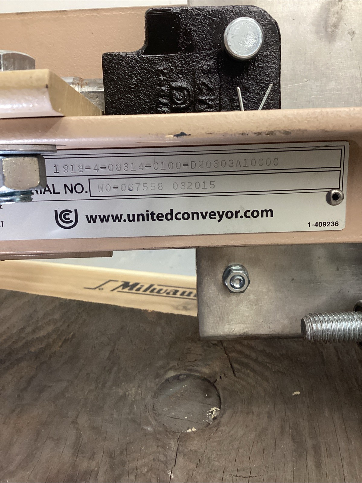 United Conveyor 1918-4-08314-0100-D20303A10000 8” AL Knife Gate Valve NEW