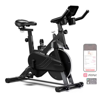 Indoor Cycling Heimtrainer Fitnessrad Spinningbike mit LCD-Display Handyhalter