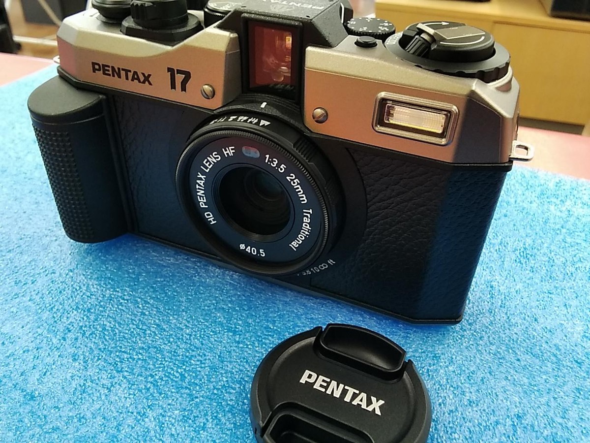Pentax 17 35mm Film Camera Dark Silver Used, 50-3200 ISO, 25mm