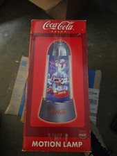VTG Coca Cola Motion Lamp "Coke Bears Skating" 13 1/2" Tall 1994 Working! Silver