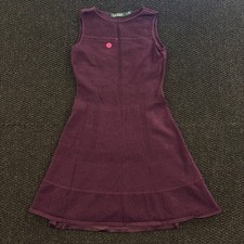 Lauren Ralph Lauren Women's Knit A Line Dress Plum Purple Sleeveless Size PS