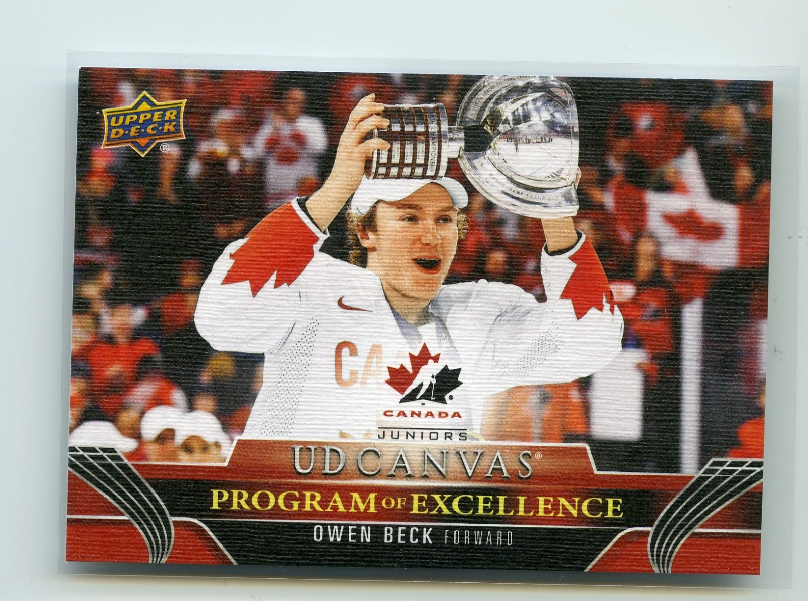 2023-24 Upper Deck Series 2 Program Of Excellence Canvas Rookie Owen Beck #C260