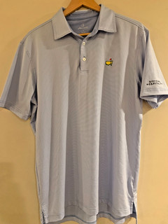 Mint Masters Official Hospitality Augusta National Polo Shirt Blue Stripe Medium