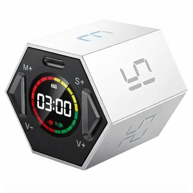Ticktime Pomodoro Productivity Timer Cube 3/5/10/15/25/30 Min Preset 8 Inversion