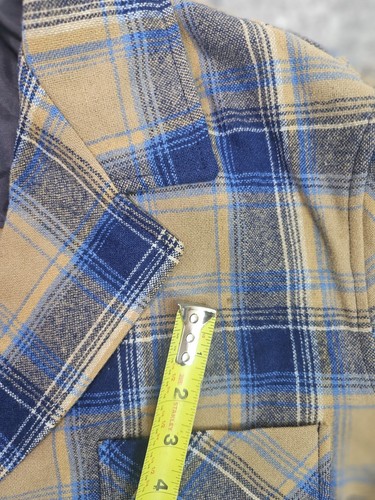 Vintage Pendleton Jacket Mens XL Brown Blue Wool Blazer Sport Coat Chore Barn - Picture 7 of 7