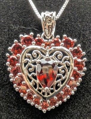 Ross Simons Sterling Silver 925 Heart Pendant Sterling Silver Necklace.