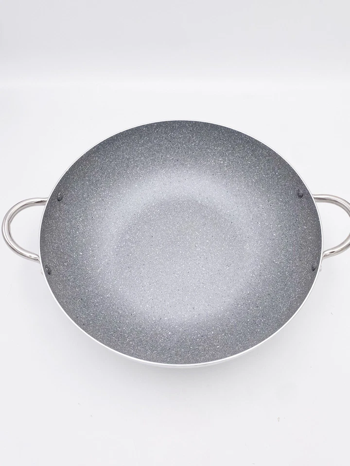 Aeternum Bialetti Wok Saltapasta 36cm 2 Manici Induzione Antiaderente Pietra - Immagine 4 di 4