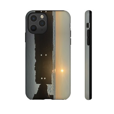 Phone Case, Brutalist Ocean Shadows Eclipse Breeze, iPhone Google Pixel