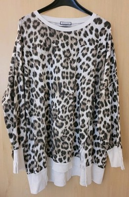 Leo SWEATER OVERSIZED Offwite/Taupe/Schoko Bis GR 56 Tragbar NEU
