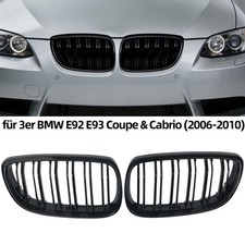 Doppelsteg Kühlergrill Performance Schwarz Glanz für 3er BMW E92 E93 2006-2010
