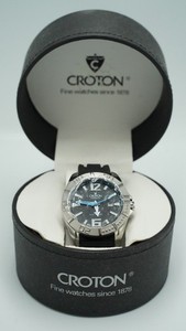 Croton Aquamatic 20 ATM Silver Dial Diver Watch CA201159 Silver Sunburst Dial SS Croton aquamatic watch - Gem main image 4