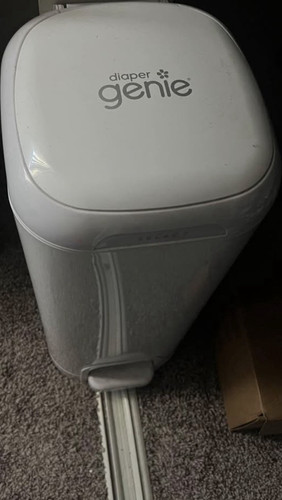 Diaper Genie Diaper Disposal Pail White Odor Control System for Baby Nursery