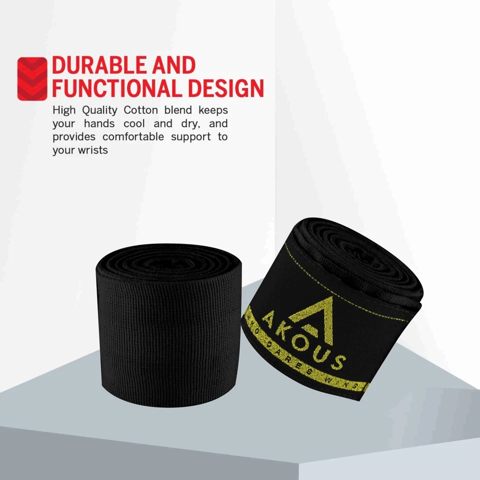 Envolturas de manos de boxeo MMA Muay Thai 180" 4,5 guantes elásticos envolturas de puño interior Foto 2 de 4