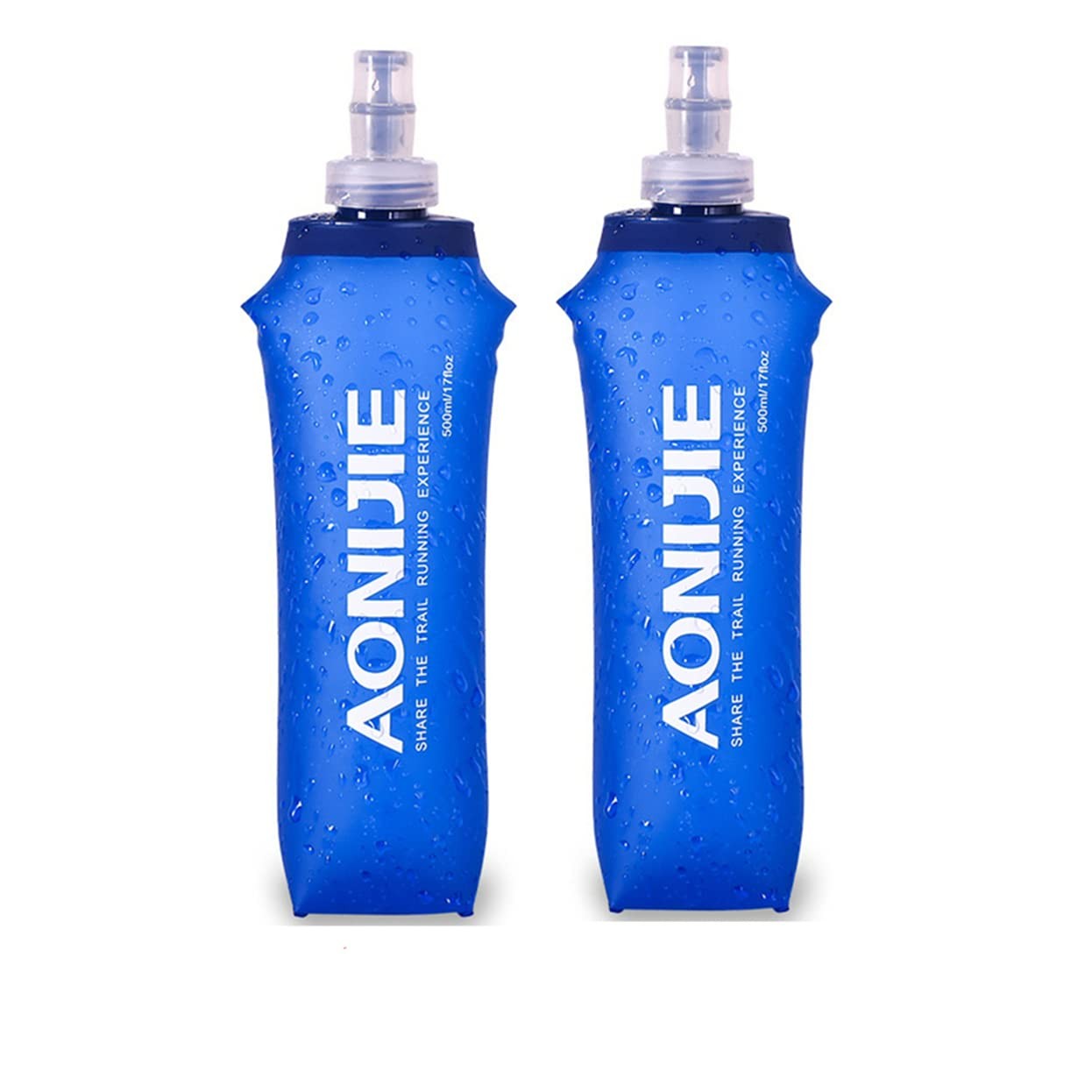 Lot de 2 flacons souples TPU rétractables pour sport 250ml