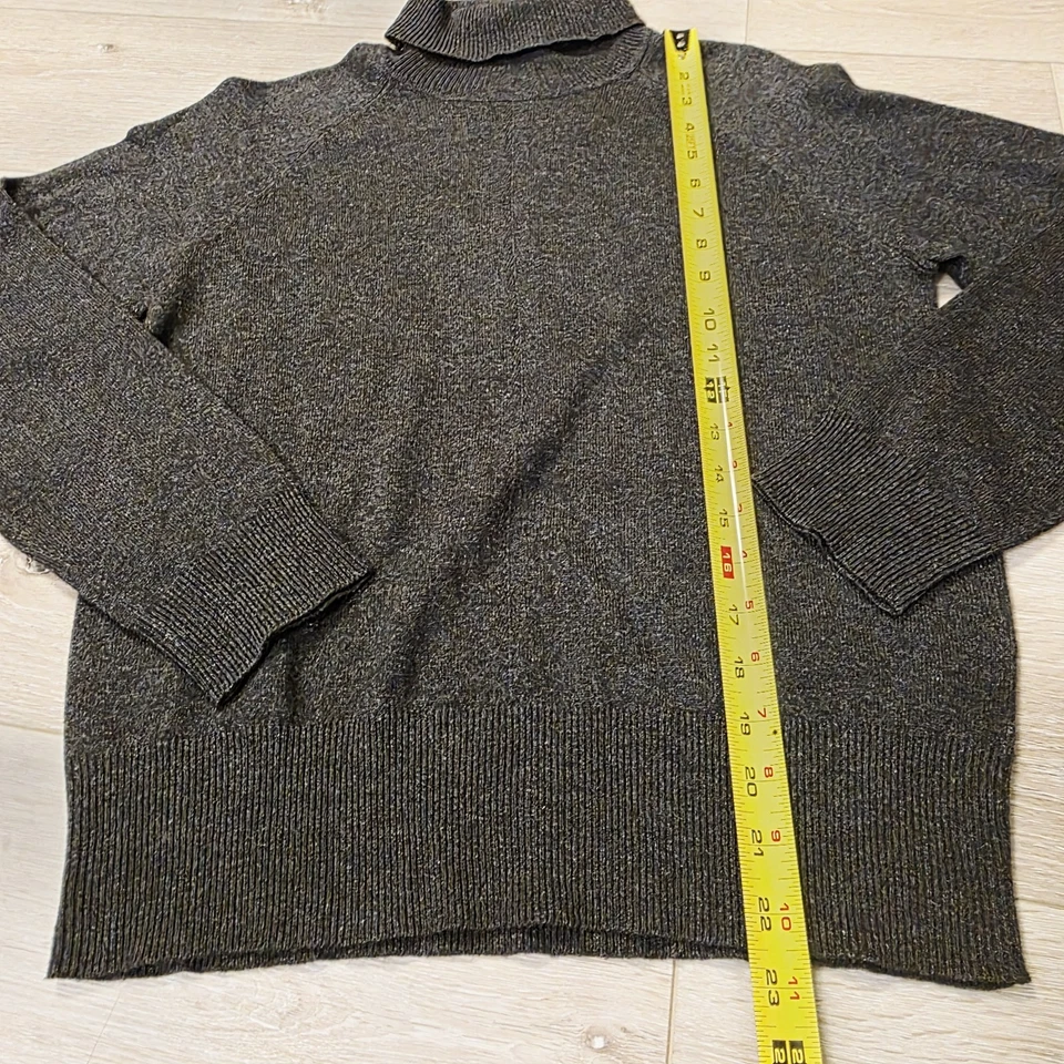 Suéter De Colección Informal Esquina Manga Larga Mezcla Seda Cachemira Gris Talla Lg Foto 2 de 4