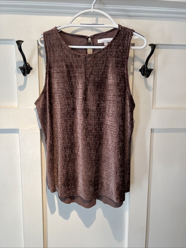 NWOT Purple Velvet Textured Tank Size L