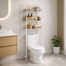Estante Organizador Sobre El Inodoro 3 Niveles Para Ahorro De Espacio Pro