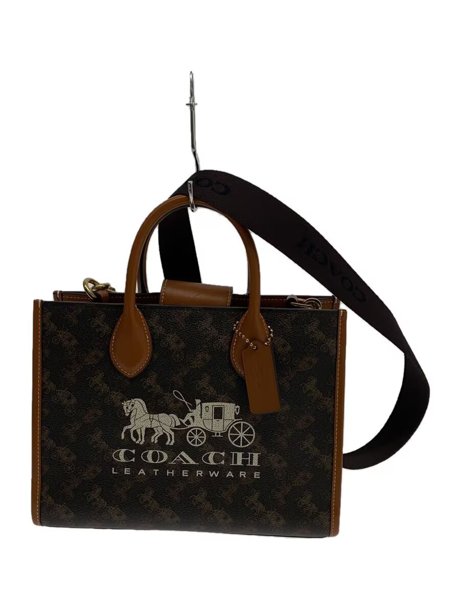 COACH Ace Tote Bag 17 with Brown Horse and Carriage Print