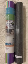 CRICUT Brights SAMPLER & Black GLITTER Vinyl For All Cricut Cutting Machines NEW