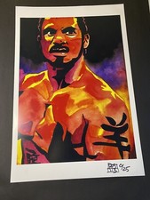 WWE Rob Schamberger Rare Limited Print AUSTIN ARIES 12x18 SIGNED NUMBERED