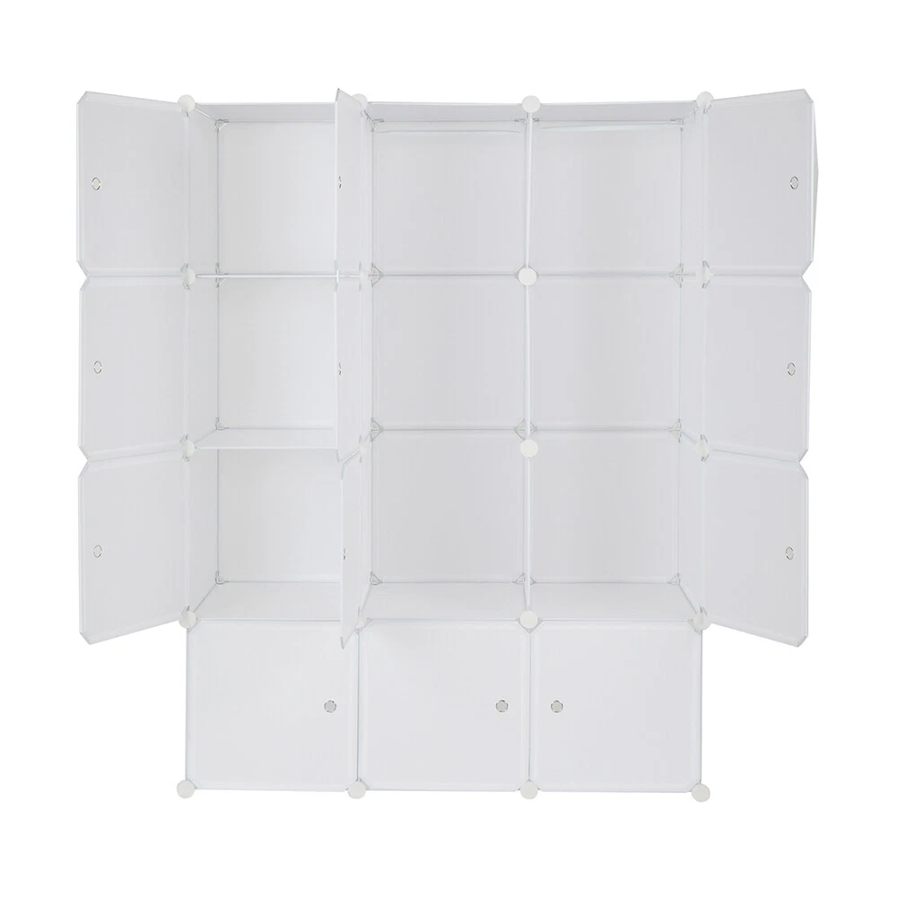 12Cube Organizer Stackable Plastic Cube Storage Shelves and Hanging Rod Standard 12Cube Organizer Stackable Plastic Cube Storage Shelves and Hanging Rod Standard