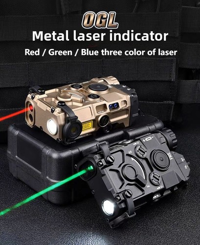 Láser táctico de metal OGL rojo IR apuntando luz estroboscópica blanca con interruptor de presión - Imagen 3 de 19