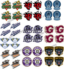 Ice Hockey Team Badges Logo Stickers  (Choose Team/Size/QTY)