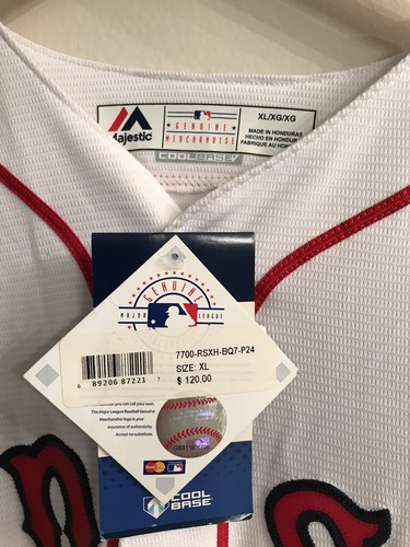 NWT David Price Majestic Boston Red Sox (WHITE) COOLBASE Jersey - Size XL - Picture 5 of 10