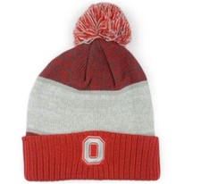 Ohio State OSU Buckeyes Cuffed Knit Winter Beanie Hat Cap Adult Mens Pom NEW