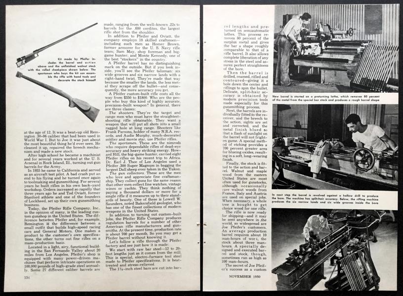 Joe Pfeifer Rifle Company 1950 pictorial Custom competition target ...