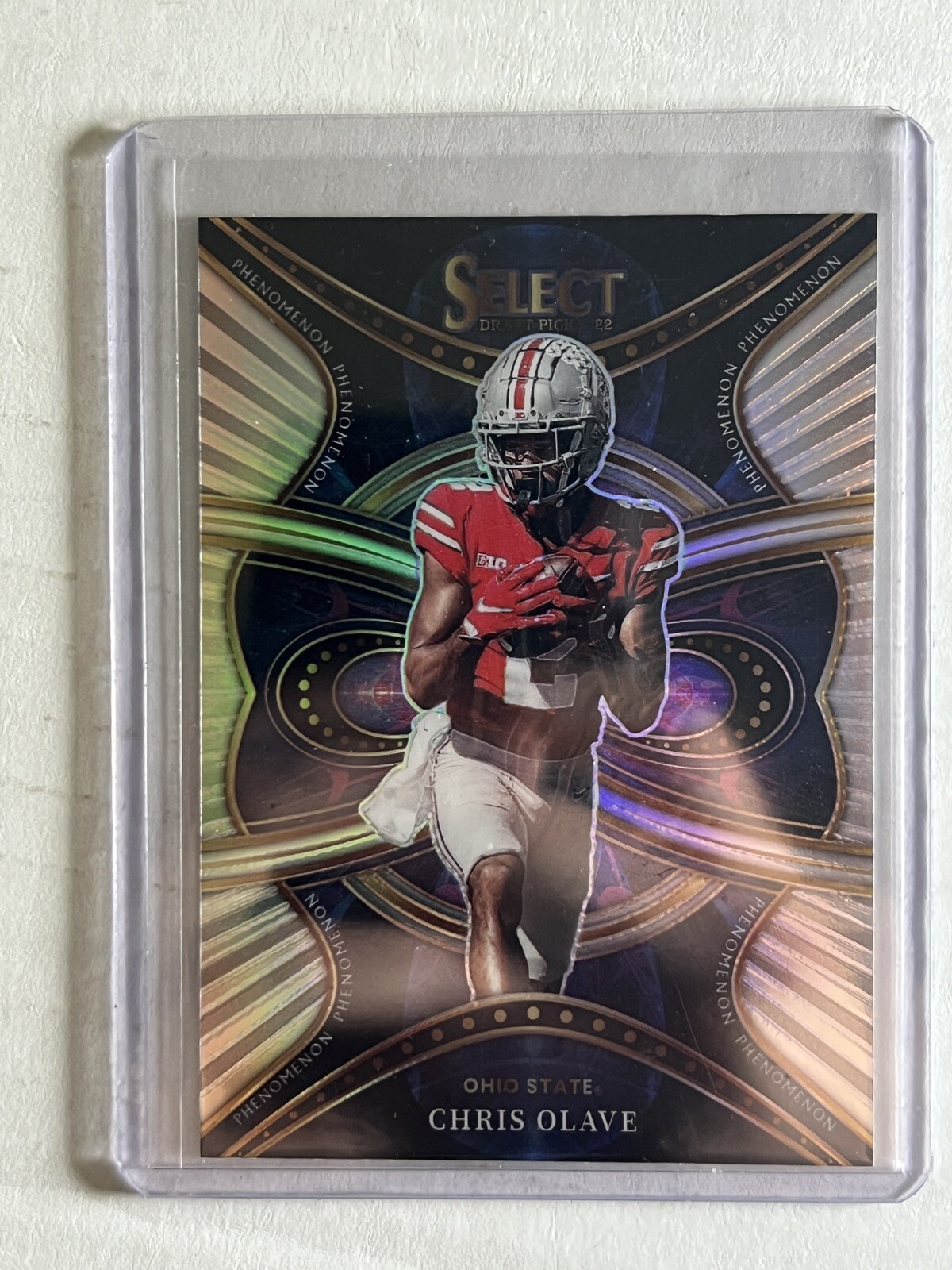 Chris Olave Panini Select Draft Picks Phenomenon #PCO Silver Prizm