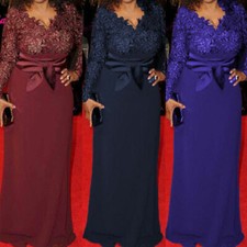 Plus Size Mother Of The Bride Dresses Formal Wedding Long Sleeve Chiffon Gowns