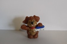 Fisher Price Little People Puppy Dog Car Wash Scrub Brush brown tummy red