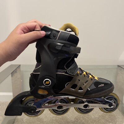 K2 Men Power 6.0  Inline Skates rollerblades Exotech Sz US 8 w/ carrying bag