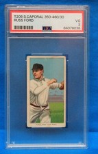 T206 SWEET CAPORAL #350-460/30 Russ Ford PSA 3 VG #84076038 NEW YORK HIGHLANDERS