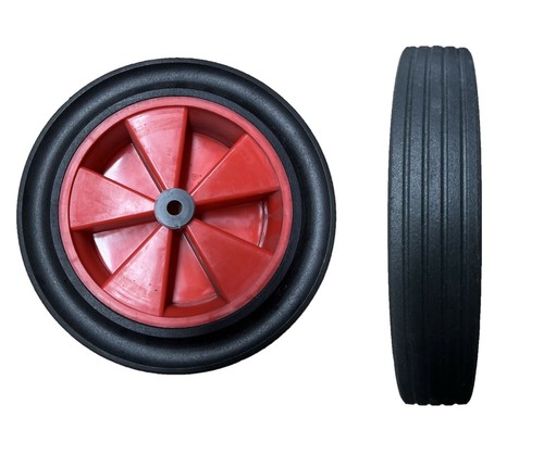 12" SLIM Solid Wheelbarrow Wheel Rubber Tyre No Inner Tube Needed Garden  - Afbeelding 1 van 3