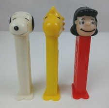 Vintage 1990s Lot Of 3 Peanuts Pez Dispensers Snoopy, Woodstock,  Lucy