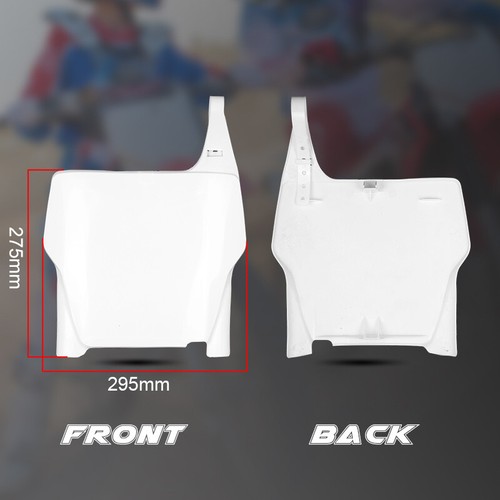 WHITE FRONT NUMBER PLATE For HONDA CRF250 CRF250R 2004 2005 2006 2007 Dirt Bike - Picture 2 of 11