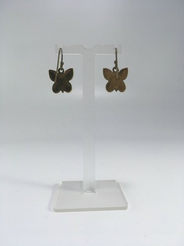 Brass Butterfly Earrings - Picture 5 of 5
