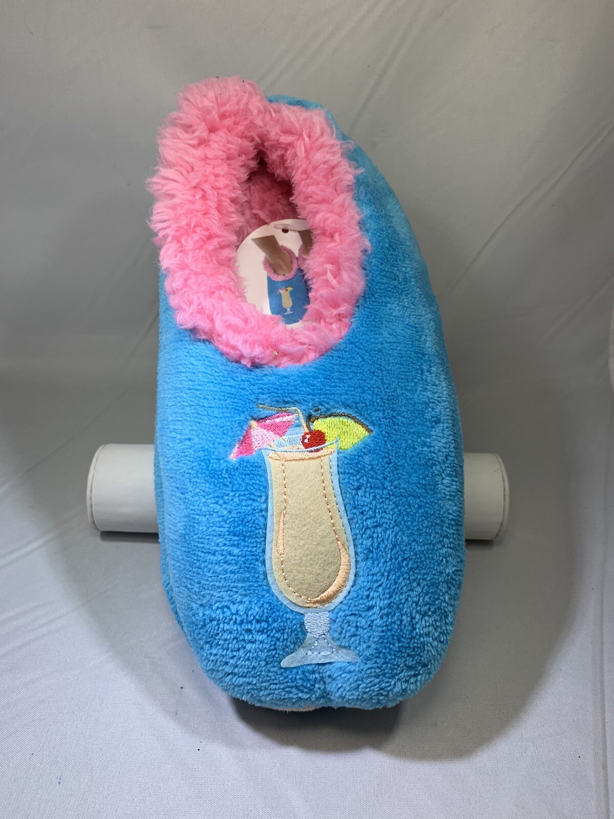 Snoozies slippers Pina Colada Blue Pink Small Size 5-6, NWT-image